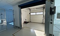 Andienung Innenansicht Halle