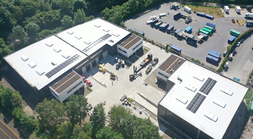 Luftbild Hallenfl&auml;che