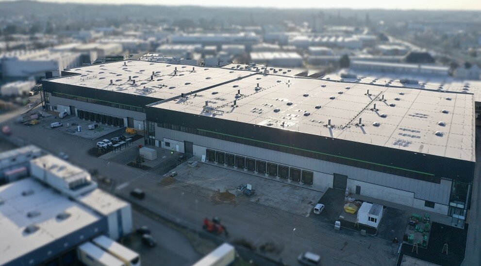 Luftansicht Hallenfläche