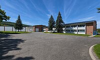 Au&szlig;enansicht B&uuml;ro, Halle 1 und 2