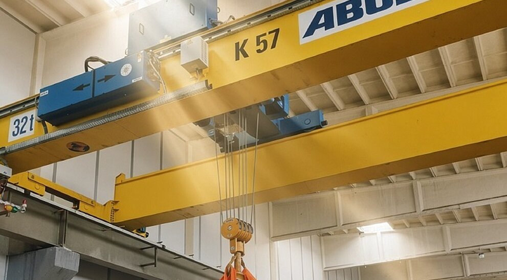 Innenansicht Halle 1 Kranbahn