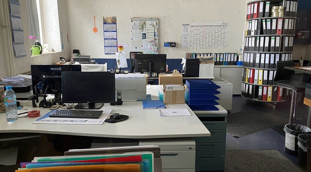 Innenansicht B&uuml;rofl&auml;che