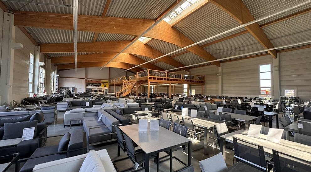 Innenansicht Halle, Showroom