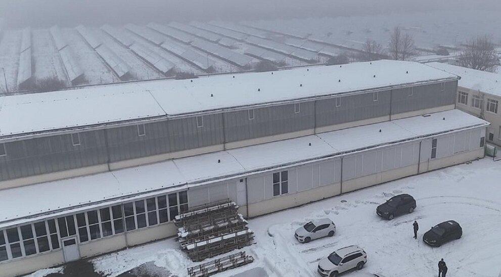 Luftbild Lagerhalle