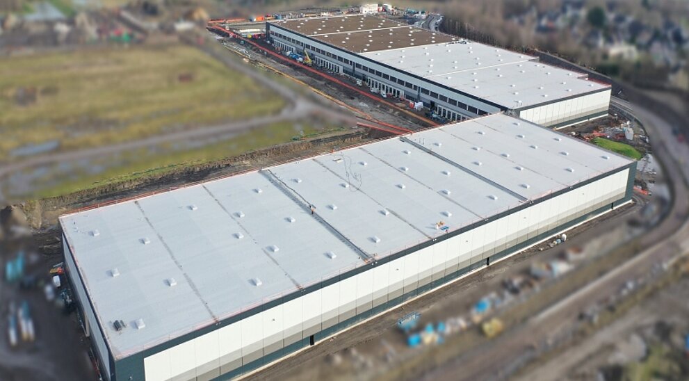 Luftansicht Hallenfläche