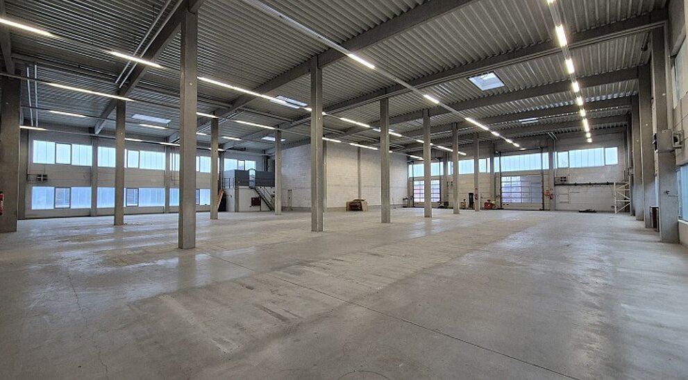 Innenansicht Halle Hochregallager