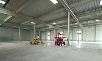Hallenansicht Beispielunit