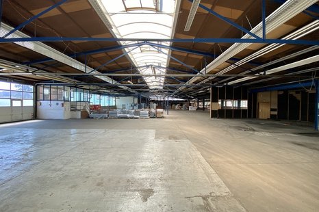 Ca. 3.800 m² Hallen- und Produktionsfläche zu vermieten + ca. 35.000 m² Freifläche